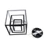 GloboStar® KIBOO-TRIO 60931 Κρεμαστό Φωτιστικό Οροφής Design LED CCT 90W 10350lm 360° AC 220-240V - Εναλλαγή Φωτισμού μέσω Τηλεχειριστηρίου All In One Ψυχρό 6000k+Φυσικό 4500k+Θερμό 2700k Dimmable Μ60 x Π60 x Υ80cm - Μαύρο - 3 Years Warranty - ledmania.gr