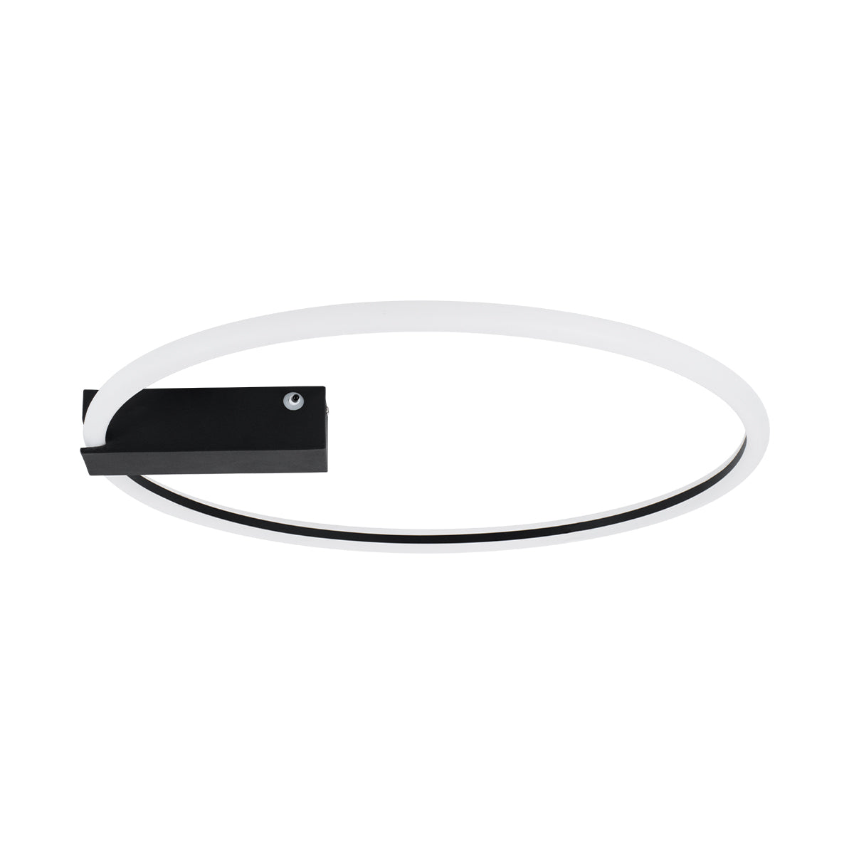 GloboStar® CINDERELLA 60980 Φωτιστικό Οροφής Δαχτυλίδι-Κύκλος LED CCT 30W 3360lm 360° AC 220-240V - Εναλλαγή Φωτισμού μέσω Τηλεχειριστηρίου All In One Ψυχρό 6000k+Φυσικό 4500k+Θερμό 2700k Dimmable Φ50cm - Μαύρο - 3 Years Warranty - ledmania.gr