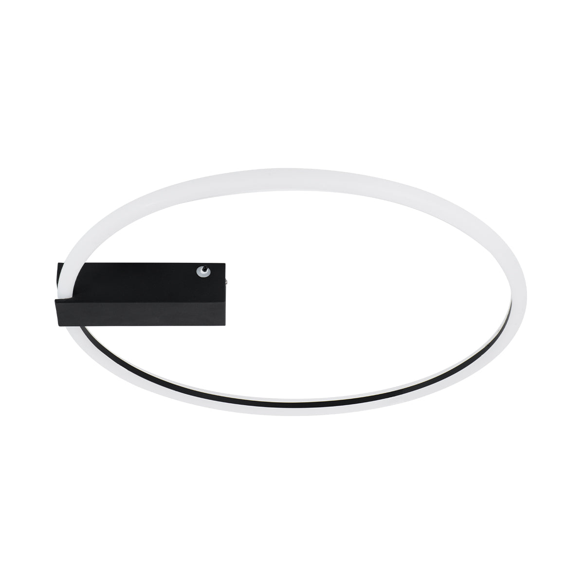 GloboStar® CINDERELLA 60980 Φωτιστικό Οροφής Δαχτυλίδι-Κύκλος LED CCT 30W 3360lm 360° AC 220-240V - Εναλλαγή Φωτισμού μέσω Τηλεχειριστηρίου All In One Ψυχρό 6000k+Φυσικό 4500k+Θερμό 2700k Dimmable Φ50cm - Μαύρο - 3 Years Warranty - ledmania.gr