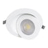 GloboStar® LEXIS JOINT 60988 Χωνευτό LED Κινούμενο Spot Downlight 12W 1200lm 45° AC 220-240V IP44 Φ15.8cm x Υ4.1cm - Στρόγγυλο - Λευκό - Φυσικό Λευκό 4500K - Bridgelux Chip - TÜV Certified Driver - 5 Years Warranty