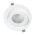 GloboStar® LEXIS JOINT 60988 Χωνευτό LED Κινούμενο Spot Downlight 12W 1200lm 45° AC 220-240V IP44 Φ15.8cm x Υ4.1cm - Στρόγγυλο - Λευκό - Φυσικό Λευκό 4500K - Bridgelux Chip - TÜV Certified Driver - 5 Years Warranty