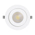 GloboStar® LEXIS JOINT 60988 Χωνευτό LED Κινούμενο Spot Downlight 12W 1200lm 45° AC 220-240V IP44 Φ15.8cm x Υ4.1cm - Στρόγγυλο - Λευκό - Φυσικό Λευκό 4500K - Bridgelux Chip - TÜV Certified Driver - 5 Years Warranty