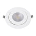 GloboStar® LEXIS JOINT 60988 Χωνευτό LED Κινούμενο Spot Downlight 12W 1200lm 45° AC 220-240V IP44 Φ15.8cm x Υ4.1cm - Στρόγγυλο - Λευκό - Φυσικό Λευκό 4500K - Bridgelux Chip - TÜV Certified Driver - 5 Years Warranty