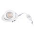 GloboStar® LEXIS JOINT 60989 Χωνευτό LED Κινούμενο Spot Downlight 12W 1140lm 45° AC 220-240V IP44 Φ15.8cm x Υ4.1cm - Στρόγγυλο - Λευκό - Θερμό Λευκό 2700K - Bridgelux Chip - TÜV Certified Driver - 5 Years Warranty