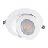 GloboStar® LEXIS JOINT 60989 Χωνευτό LED Κινούμενο Spot Downlight 12W 1140lm 45° AC 220-240V IP44 Φ15.8cm x Υ4.1cm - Στρόγγυλο - Λευκό - Θερμό Λευκό 2700K - Bridgelux Chip - TÜV Certified Driver - 5 Years Warranty