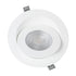 GloboStar® LEXIS JOINT 60989 Χωνευτό LED Κινούμενο Spot Downlight 12W 1140lm 45° AC 220-240V IP44 Φ15.8cm x Υ4.1cm - Στρόγγυλο - Λευκό - Θερμό Λευκό 2700K - Bridgelux Chip - TÜV Certified Driver - 5 Years Warranty