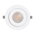 GloboStar® LEXIS JOINT 60989 Χωνευτό LED Κινούμενο Spot Downlight 12W 1140lm 45° AC 220-240V IP44 Φ15.8cm x Υ4.1cm - Στρόγγυλο - Λευκό - Θερμό Λευκό 2700K - Bridgelux Chip - TÜV Certified Driver - 5 Years Warranty