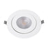 GloboStar® LEXIS JOINT 60989 Χωνευτό LED Κινούμενο Spot Downlight 12W 1140lm 45° AC 220-240V IP44 Φ15.8cm x Υ4.1cm - Στρόγγυλο - Λευκό - Θερμό Λευκό 2700K - Bridgelux Chip - TÜV Certified Driver - 5 Years Warranty