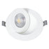 GloboStar® LEXIS JOINT 60990 Χωνευτό LED Κινούμενο Spot Downlight 7W 680lm 45° AC 220-240V IP44 Φ12cm x Υ3.1cm - Στρόγγυλο - Λευκό - Φυσικό Λευκό 4500K - Bridgelux Chip - TÜV Certified Driver - 5 Years Warranty