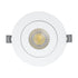 GloboStar® LEXIS JOINT 60990 Χωνευτό LED Κινούμενο Spot Downlight 7W 680lm 45° AC 220-240V IP44 Φ12cm x Υ3.1cm - Στρόγγυλο - Λευκό - Φυσικό Λευκό 4500K - Bridgelux Chip - TÜV Certified Driver - 5 Years Warranty