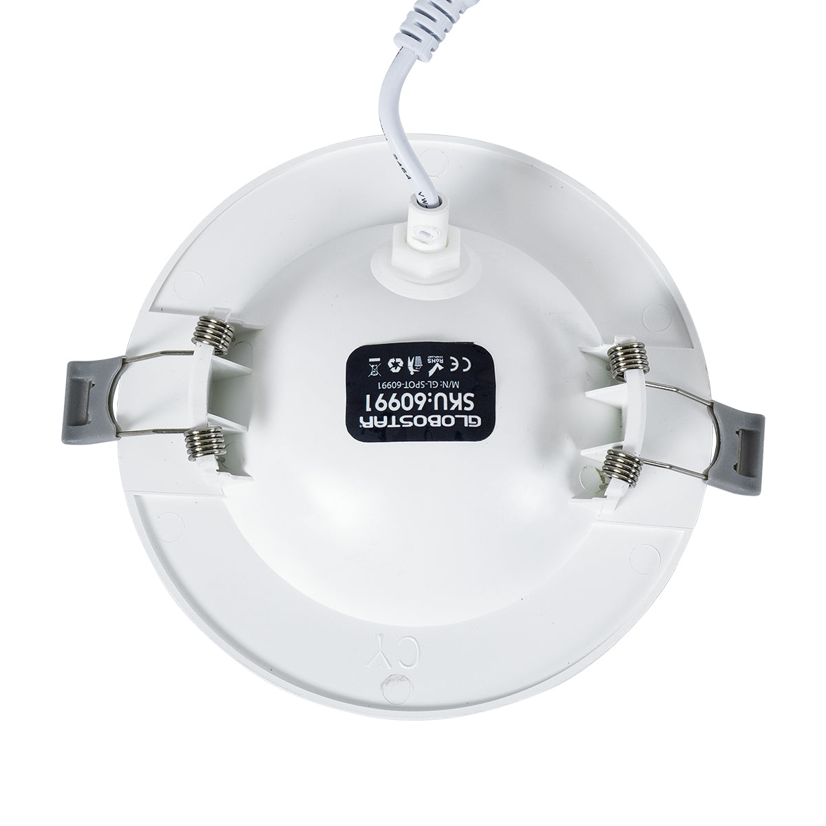 GloboStar® LEXIS JOINT 60990 Χωνευτό LED Κινούμενο Spot Downlight 7W 680lm 45° AC 220-240V IP44 Φ12cm x Υ3.1cm - Στρόγγυλο - Λευκό - Φυσικό Λευκό 4500K - Bridgelux Chip - TÜV Certified Driver - 5 Years Warranty - ledmania.gr