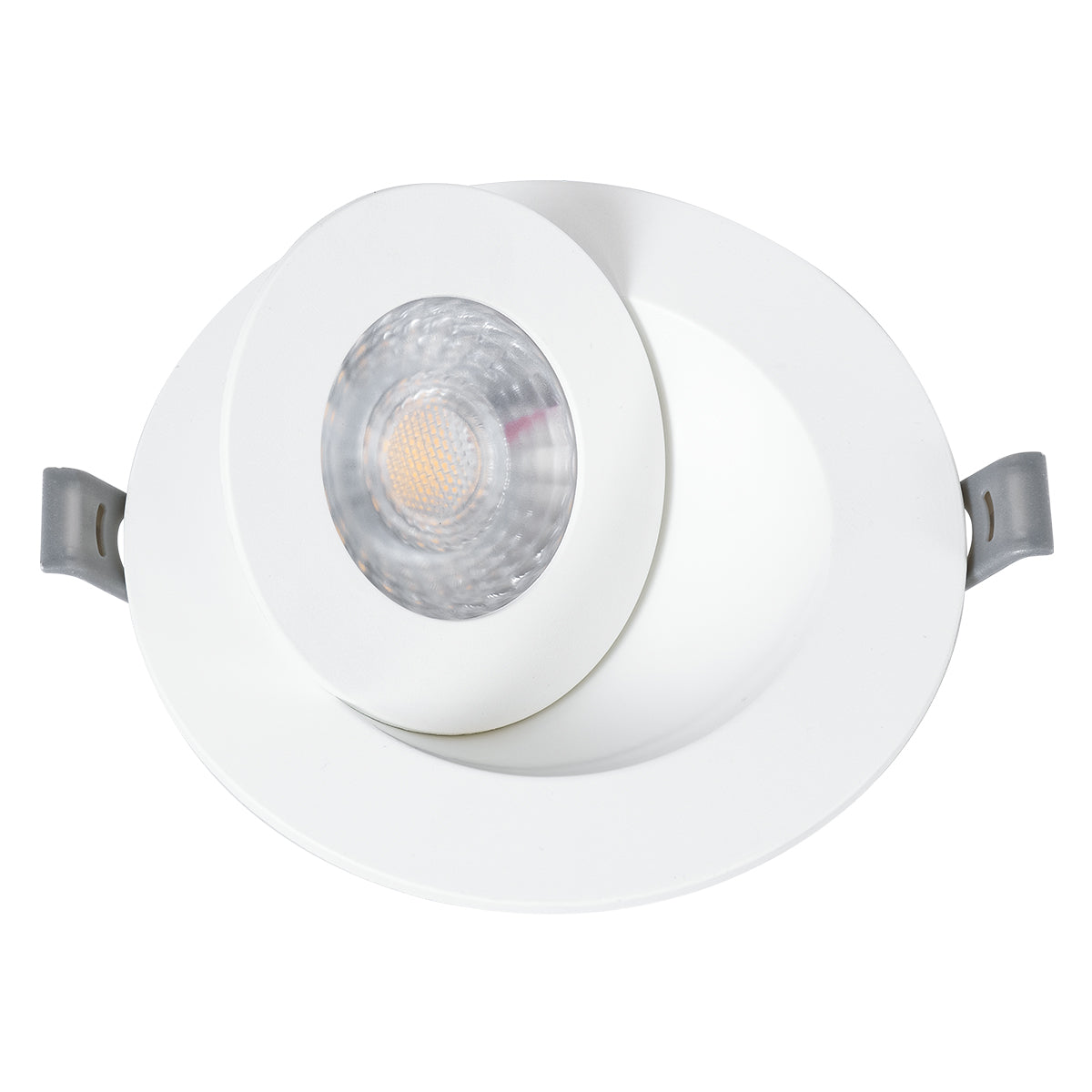 GloboStar® LEXIS JOINT 60991 Χωνευτό LED Κινούμενο Spot Downlight 7W 660lm 45° AC 220-240V IP44 Φ12cm x Υ3.1cm - Στρόγγυλο - Λευκό - Θερμό Λευκό 2700K - Bridgelux Chip - TÜV Certified Driver - 5 Years Warranty - ledmania.gr