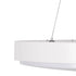 GloboStar® CASPER 61018 Κρεμαστή Πλαφονιέρα Οροφής LED CCT 76W 8372lm 120° AC 220-240V - Εναλλαγή Φωτισμού μέσω Τηλεχειριστηρίου All In One Ψυχρό Λευκό 6000k+Φυσικό Λευκό 4500k+Θερμό Λευκό 2700k Dimmable Φ45cm - Λευκό - 3 Years Warranty - ledmania.gr