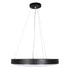 GloboStar® CASPER 61019 Κρεμαστή Πλαφονιέρα Οροφής LED CCT 76W 8372lm 120° AC 220-240V - Εναλλαγή Φωτισμού μέσω Τηλεχειριστηρίου All In One Ψυχρό Λευκό 6000k+Φυσικό Λευκό 4500k+Θερμό Λευκό 2700k Dimmable Φ45cm - Μαύρο - 3 Years Warranty - ledmania.gr