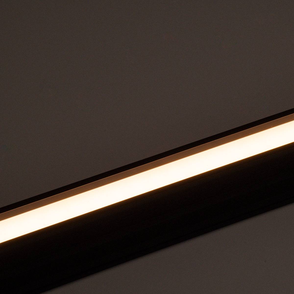 GloboStar® OFFICE 61025-P Γραμμικό Κρεμαστό Φωτιστικό Linear LED 18W 2170lm 120° AC 220-240V Μ120 x Π2 x Υ4cm Θερμό Λευκό 2700K - Μαύρο - 3 Years Warranty - ledmania.gr