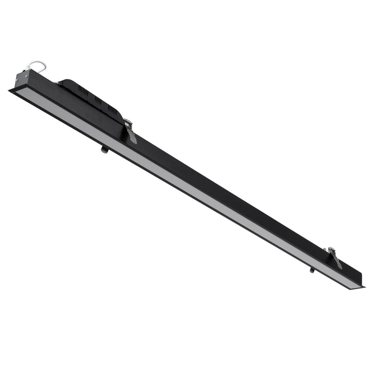 GloboStar® LUCA 61032 Γραμμικό Χωνευτό Φωτιστικό Linear LED CCT 54W 6500lm 120° AC 220-240V Μ121.5 x Π5 x Υ4cm - Εναλλαγή Φωτισμού μέσω Τηλεχειριστηρίου All In One Ψυχρό 6000k+Φυσικό 4500k+Θερμό 2700k Dimmable - Μαύρο - 3 Years Warranty - ledmania.gr