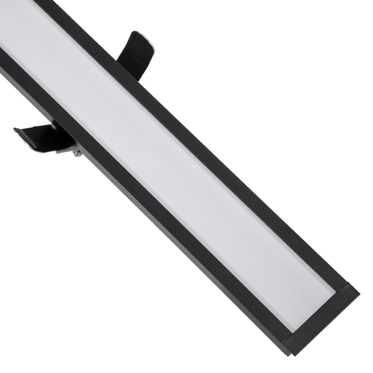 GloboStar® LUCA 61032 Γραμμικό Χωνευτό Φωτιστικό Linear LED CCT 54W 6500lm 120° AC 220-240V Μ121.5 x Π5 x Υ4cm - Εναλλαγή Φωτισμού μέσω Τηλεχειριστηρίου All In One Ψυχρό 6000k+Φυσικό 4500k+Θερμό 2700k Dimmable - Μαύρο - 3 Years Warranty - ledmania.gr