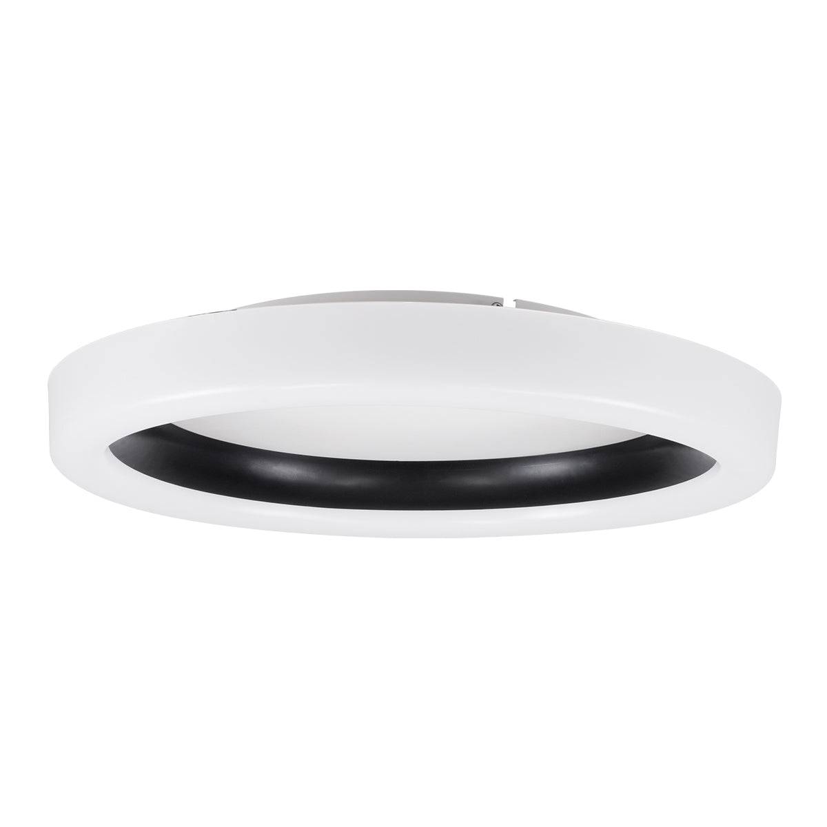 GloboStar® ARIANA 61034 Πλαφονιέρα Οροφής Κύκλος LED CCT 55W 6376lm 120° AC 220-240V - Εναλλαγή Φωτισμού μέσω Τηλεχειριστηρίου All In One Ψυχρό Λευκό 6000k+Φυσικό Λευκό 4500k+Θερμό Λευκό 2700k Dimmable Φ48cm - Μαύρο - 3 Years Warranty - ledmania.gr