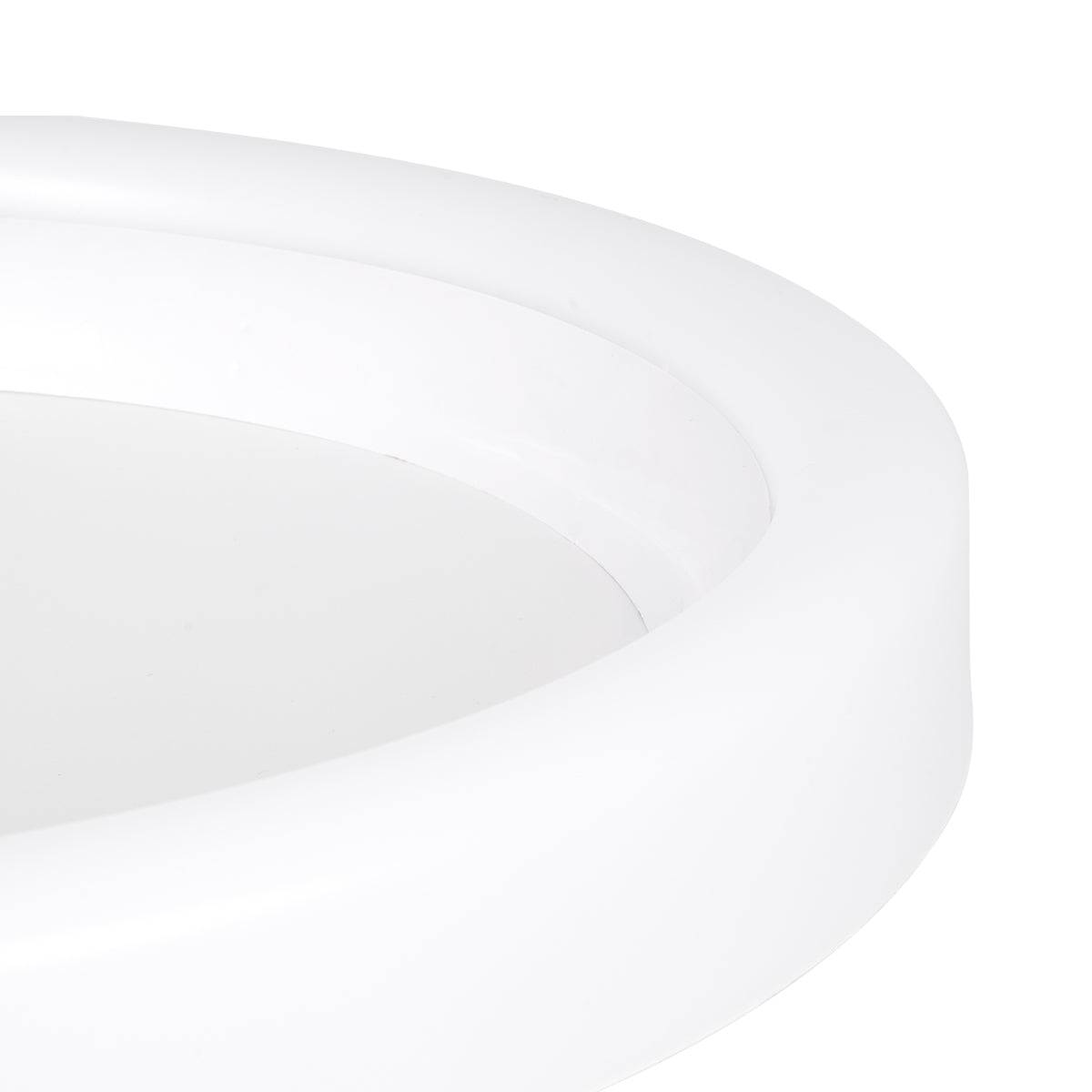 GloboStar® ARIANA 61035 Πλαφονιέρα Οροφής Κύκλος LED CCT 55W 6376lm 120° AC 220-240V - Εναλλαγή Φωτισμού μέσω Τηλεχειριστηρίου All In One Ψυχρό Λευκό 6000k+Φυσικό Λευκό 4500k+Θερμό Λευκό 2700k Dimmable Φ48cm - Λευκό - 3 Years Warranty - ledmania.gr