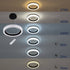 GloboStar® ARIANA 61037 Κρεμαστή Πλαφονιέρα Οροφής Κύκλος LED CCT 55W 6376lm 120° AC 220-240V - Εναλλαγή Φωτισμού μέσω Τηλεχειριστηρίου All In One Ψυχρό Λευκό 6000k+Φυσικό Λευκό 4500k+Θερμό Λευκό 2700k Dimmable Φ48cm - Μαύρο - 3 Years Warranty - ledmania.gr
