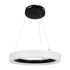 GloboStar® ARIANA 61037 Κρεμαστή Πλαφονιέρα Οροφής Κύκλος LED CCT 55W 6376lm 120° AC 220-240V - Εναλλαγή Φωτισμού μέσω Τηλεχειριστηρίου All In One Ψυχρό Λευκό 6000k+Φυσικό Λευκό 4500k+Θερμό Λευκό 2700k Dimmable Φ48cm - Μαύρο - 3 Years Warranty - ledmania.gr