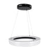 GloboStar® ARIANA 61037 Κρεμαστή Πλαφονιέρα Οροφής Κύκλος LED CCT 55W 6376lm 120° AC 220-240V - Εναλλαγή Φωτισμού μέσω Τηλεχειριστηρίου All In One Ψυχρό Λευκό 6000k+Φυσικό Λευκό 4500k+Θερμό Λευκό 2700k Dimmable Φ48cm - Μαύρο - 3 Years Warranty - ledmania.gr