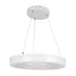 GloboStar® ARIANA 61038 Κρεμαστή Πλαφονιέρα Οροφής Κύκλος LED CCT 55W 6376lm 120° AC 220-240V - Εναλλαγή Φωτισμού μέσω Τηλεχειριστηρίου All In One Ψυχρό Λευκό 6000k+Φυσικό Λευκό 4500k+Θερμό Λευκό 2700k Dimmable Φ48cm - Λευκό - 3 Years Warranty - ledmania.gr