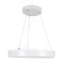 GloboStar® ARIANA 61038 Κρεμαστή Πλαφονιέρα Οροφής Κύκλος LED CCT 55W 6376lm 120° AC 220-240V - Εναλλαγή Φωτισμού μέσω Τηλεχειριστηρίου All In One Ψυχρό Λευκό 6000k+Φυσικό Λευκό 4500k+Θερμό Λευκό 2700k Dimmable Φ48cm - Λευκό - 3 Years Warranty - ledmania.gr