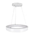 GloboStar® ARIANA 61038 Κρεμαστή Πλαφονιέρα Οροφής Κύκλος LED CCT 55W 6376lm 120° AC 220-240V - Εναλλαγή Φωτισμού μέσω Τηλεχειριστηρίου All In One Ψυχρό Λευκό 6000k+Φυσικό Λευκό 4500k+Θερμό Λευκό 2700k Dimmable Φ48cm - Λευκό - 3 Years Warranty - ledmania.gr