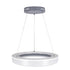 GloboStar® ARIANA 61039 Κρεμαστή Πλαφονιέρα Οροφής Κύκλος LED CCT 55W 6376lm 120° AC 220-240V - Εναλλαγή Φωτισμού μέσω Τηλεχειριστηρίου All In One Ψυχρό Λευκό 6000k+Φυσικό Λευκό 4500k+Θερμό Λευκό 2700k Dimmable Φ48cm - Ανθρακί - 3 Years Warrant - ledmania.gr