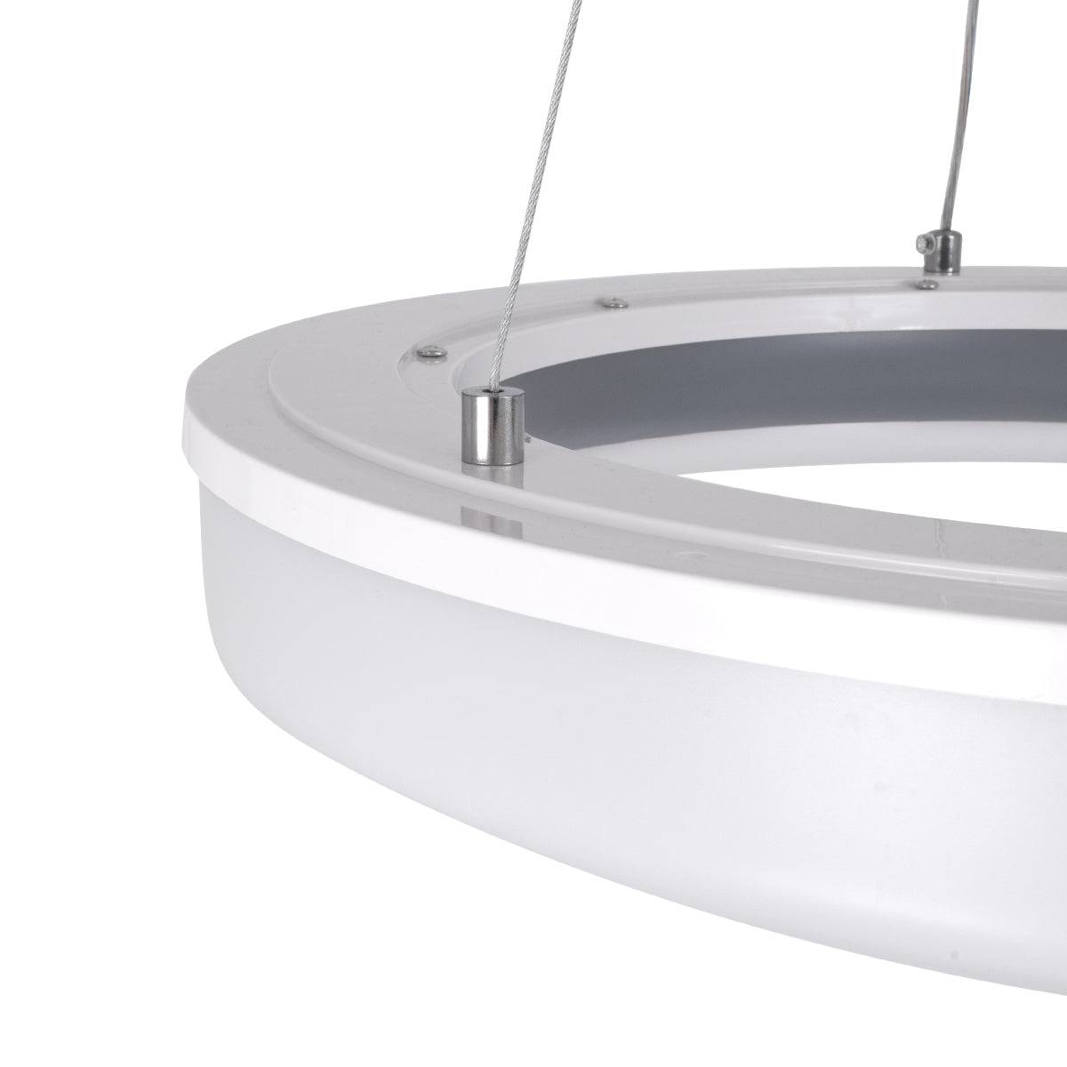 GloboStar® ARIANA 61039 Κρεμαστή Πλαφονιέρα Οροφής Κύκλος LED CCT 55W 6376lm 120° AC 220-240V - Εναλλαγή Φωτισμού μέσω Τηλεχειριστηρίου All In One Ψυχρό Λευκό 6000k+Φυσικό Λευκό 4500k+Θερμό Λευκό 2700k Dimmable Φ48cm - Ανθρακί - 3 Years Warrant - ledmania.gr