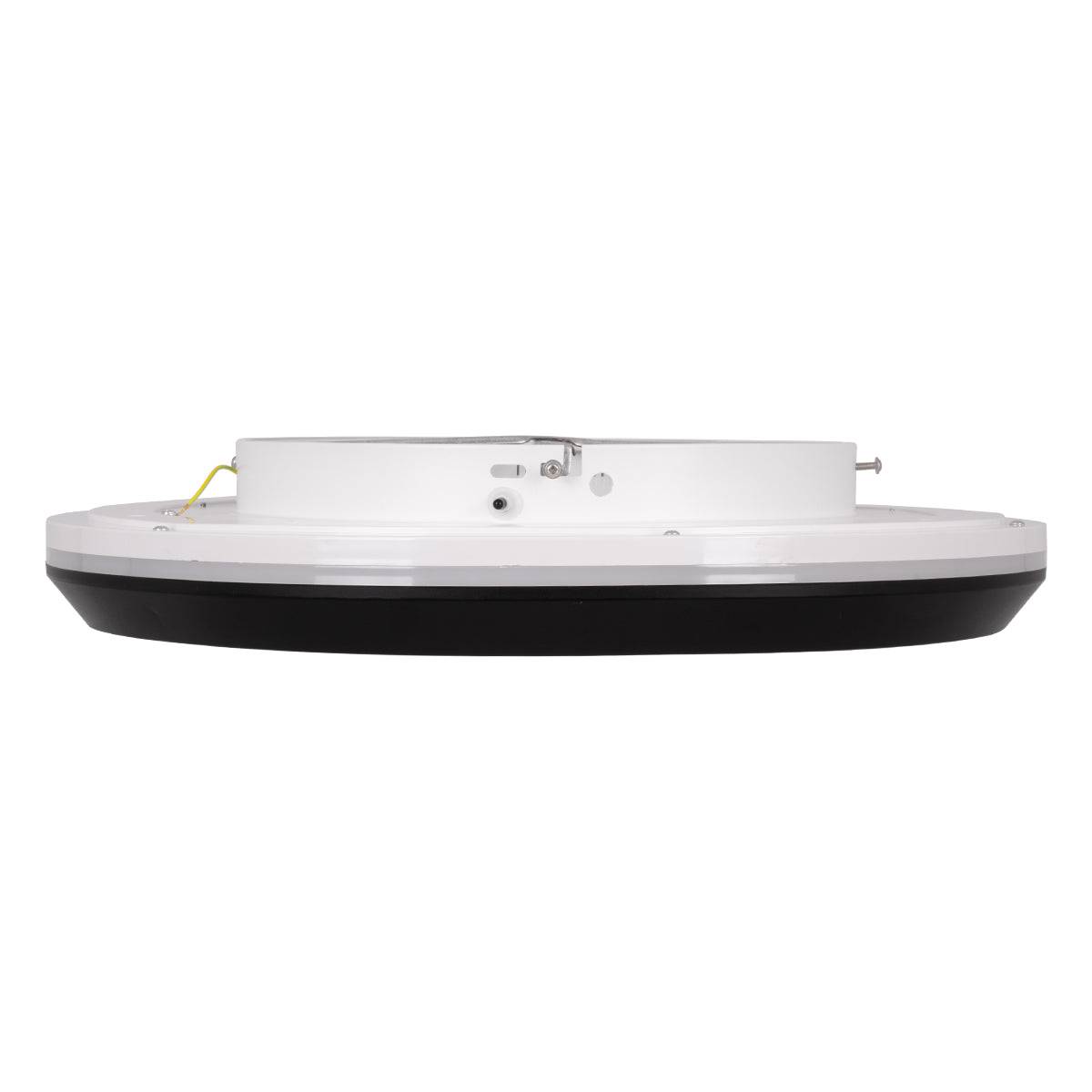 GloboStar® MELINA 61040 Πλαφονιέρα Οροφής Κύκλος LED CCT 55W 6376lm 120° AC 220-240V - Εναλλαγή Φωτισμού μέσω Τηλεχειριστηρίου All In One Ψυχρό Λευκό 6000k+Φυσικό Λευκό 4500k+Θερμό Λευκό 2700k Dimmable Φ48cm - Μαύρο - 3 Years Warranty - ledmania.gr