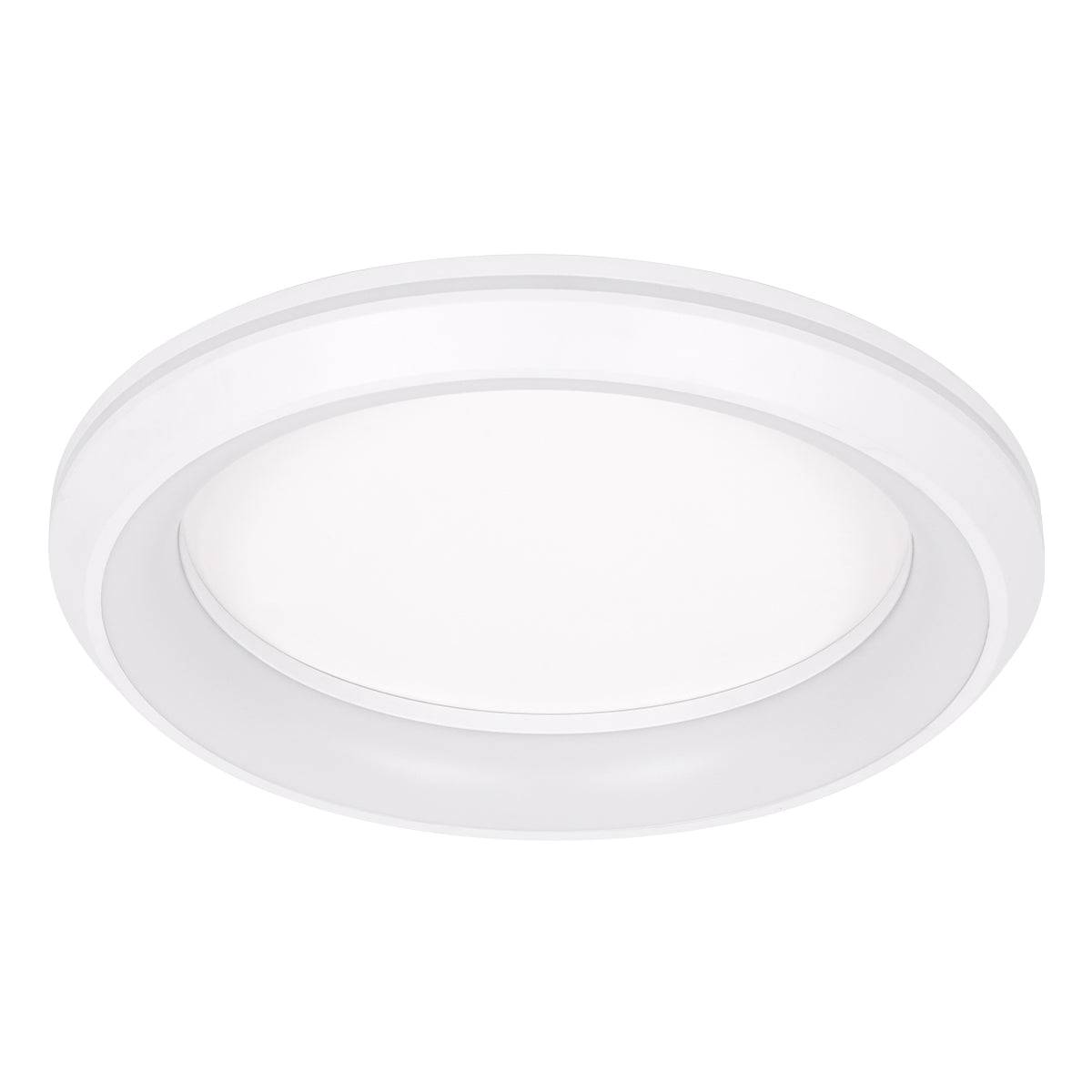 GloboStar® MELINA 61041 Πλαφονιέρα Οροφής Κύκλος LED CCT 55W 6376lm 120° AC 220-240V - Εναλλαγή Φωτισμού μέσω Τηλεχειριστηρίου All In One Ψυχρό Λευκό 6000k+Φυσικό Λευκό 4500k+Θερμό Λευκό 2700k Dimmable Φ48cm - Λευκό - 3 Years Warranty - ledmania.gr