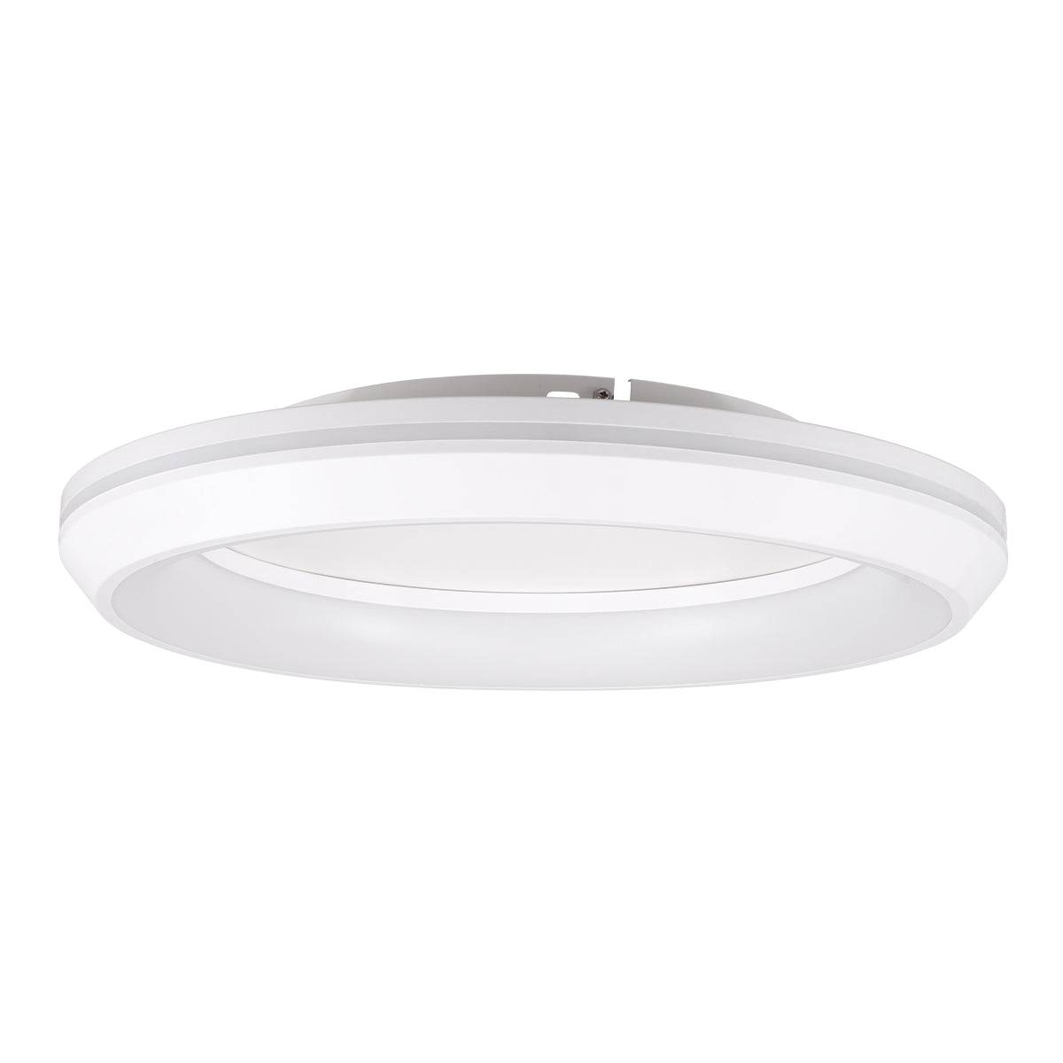 GloboStar® MELINA 61041 Πλαφονιέρα Οροφής Κύκλος LED CCT 55W 6376lm 120° AC 220-240V - Εναλλαγή Φωτισμού μέσω Τηλεχειριστηρίου All In One Ψυχρό Λευκό 6000k+Φυσικό Λευκό 4500k+Θερμό Λευκό 2700k Dimmable Φ48cm - Λευκό - 3 Years Warranty - ledmania.gr
