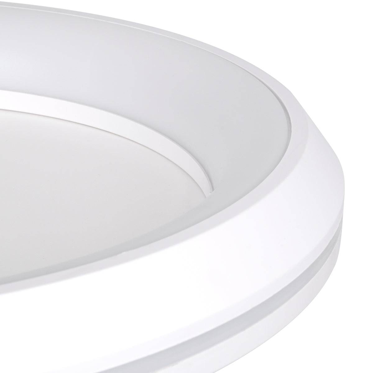 GloboStar® MELINA 61041 Πλαφονιέρα Οροφής Κύκλος LED CCT 55W 6376lm 120° AC 220-240V - Εναλλαγή Φωτισμού μέσω Τηλεχειριστηρίου All In One Ψυχρό Λευκό 6000k+Φυσικό Λευκό 4500k+Θερμό Λευκό 2700k Dimmable Φ48cm - Λευκό - 3 Years Warranty - ledmania.gr