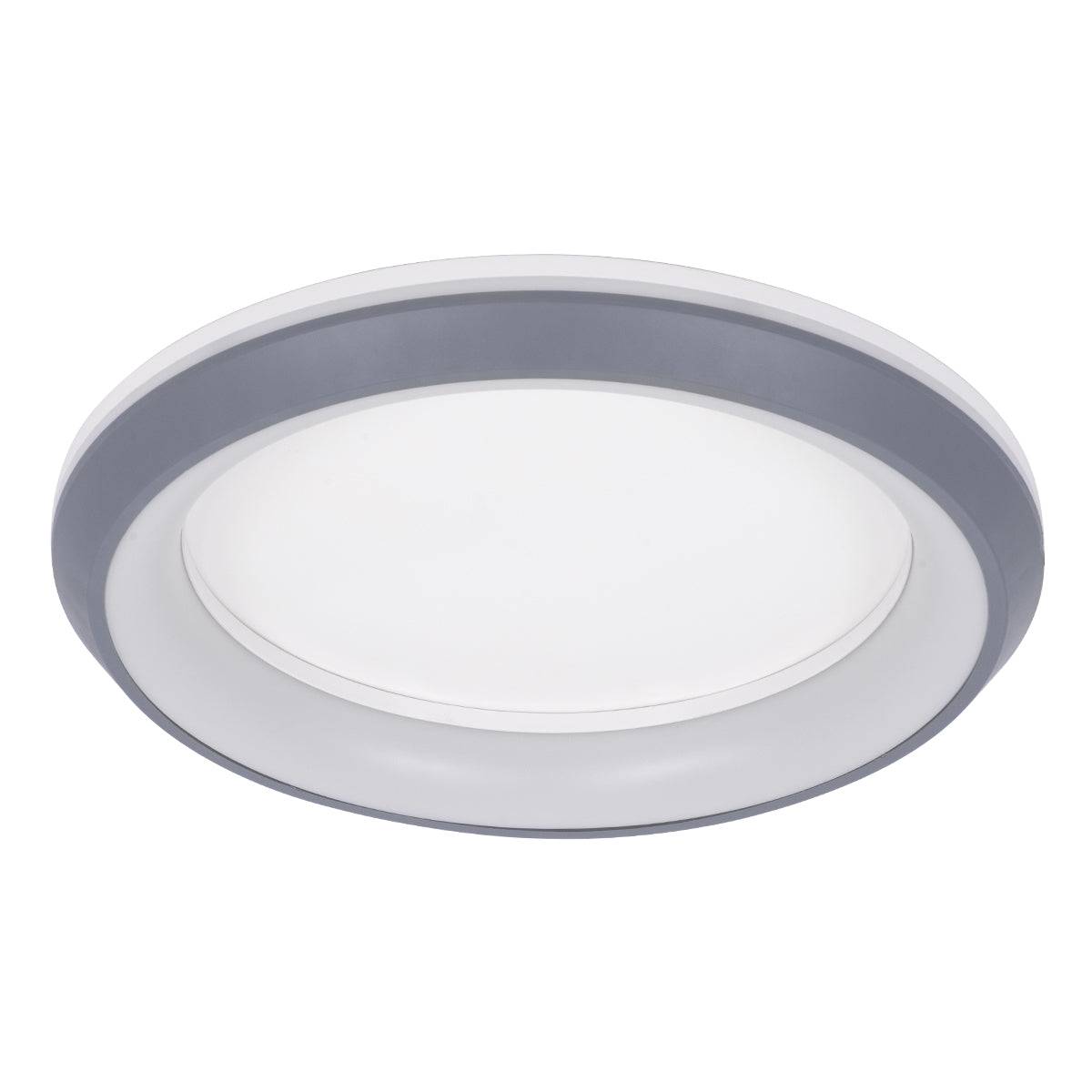 GloboStar® MELINA 61042 Πλαφονιέρα Οροφής Κύκλος LED CCT 55W 6376lm 120° AC 220-240V - Εναλλαγή Φωτισμού μέσω Τηλεχειριστηρίου All In One Ψυχρό Λευκό 6000k+Φυσικό Λευκό 4500k+Θερμό Λευκό 2700k Dimmable Φ48cm - Ανθρακί - 3 Years Warranty - ledmania.gr