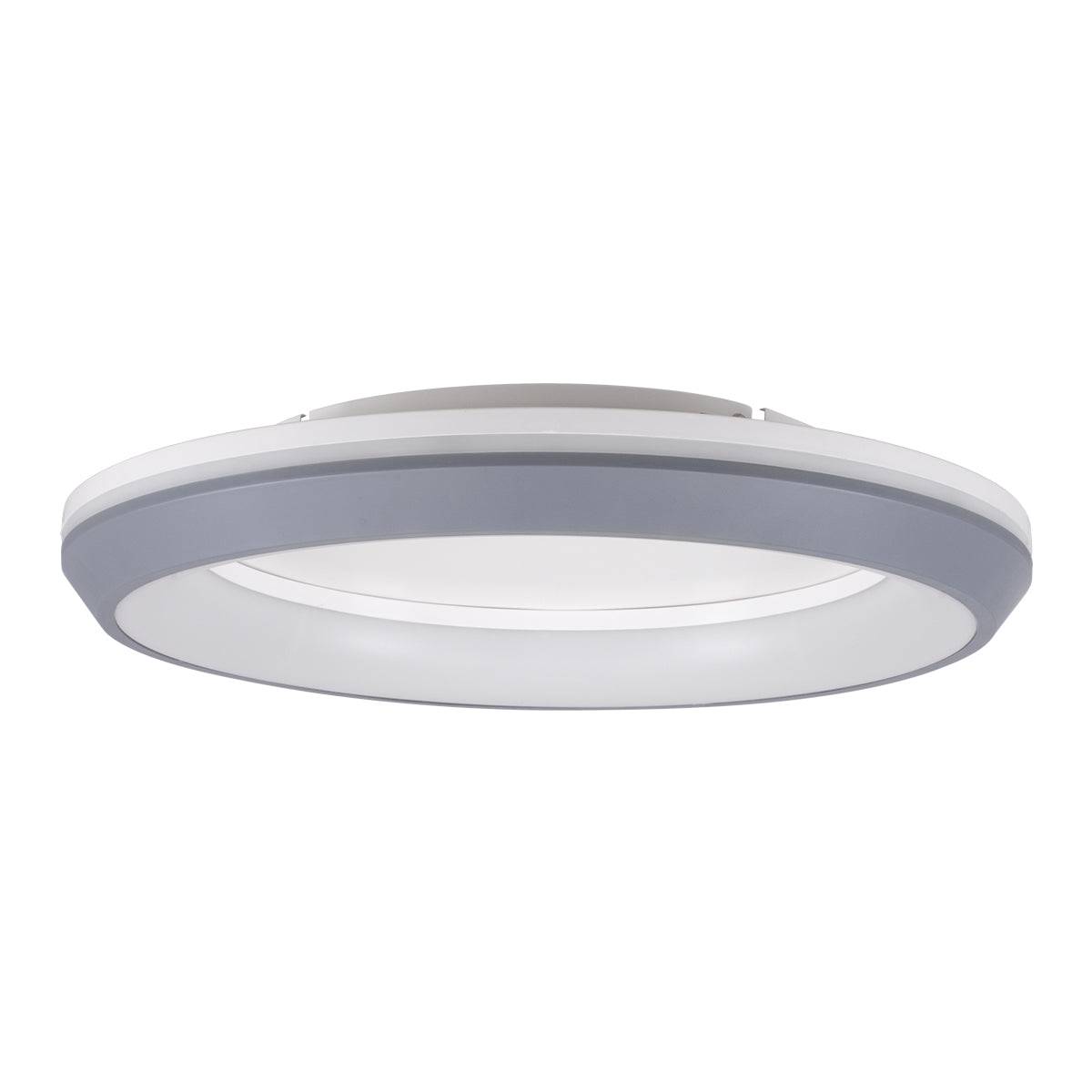 GloboStar® MELINA 61042 Πλαφονιέρα Οροφής Κύκλος LED CCT 55W 6376lm 120° AC 220-240V - Εναλλαγή Φωτισμού μέσω Τηλεχειριστηρίου All In One Ψυχρό Λευκό 6000k+Φυσικό Λευκό 4500k+Θερμό Λευκό 2700k Dimmable Φ48cm - Ανθρακί - 3 Years Warranty - ledmania.gr