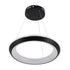GloboStar® MELINA 61043 Κρεμαστή Πλαφονιέρα Οροφής Κύκλος LED CCT 55W 6376lm 120° AC 220-240V - Εναλλαγή Φωτισμού μέσω Τηλεχειριστηρίου All In One Ψυχρό Λευκό 6000k+Φυσικό Λευκό 4500k+Θερμό Λευκό 2700k Dimmable Φ48cm - Μαύρο - 3 Years Warranty - ledmania.gr
