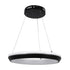 GloboStar® MELINA 61043 Κρεμαστή Πλαφονιέρα Οροφής Κύκλος LED CCT 55W 6376lm 120° AC 220-240V - Εναλλαγή Φωτισμού μέσω Τηλεχειριστηρίου All In One Ψυχρό Λευκό 6000k+Φυσικό Λευκό 4500k+Θερμό Λευκό 2700k Dimmable Φ48cm - Μαύρο - 3 Years Warranty - ledmania.gr