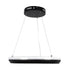 GloboStar® MELINA 61043 Κρεμαστή Πλαφονιέρα Οροφής Κύκλος LED CCT 55W 6376lm 120° AC 220-240V - Εναλλαγή Φωτισμού μέσω Τηλεχειριστηρίου All In One Ψυχρό Λευκό 6000k+Φυσικό Λευκό 4500k+Θερμό Λευκό 2700k Dimmable Φ48cm - Μαύρο - 3 Years Warranty - ledmania.gr