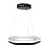 GloboStar® MELINA 61043 Κρεμαστή Πλαφονιέρα Οροφής Κύκλος LED CCT 55W 6376lm 120° AC 220-240V - Εναλλαγή Φωτισμού μέσω Τηλεχειριστηρίου All In One Ψυχρό Λευκό 6000k+Φυσικό Λευκό 4500k+Θερμό Λευκό 2700k Dimmable Φ48cm - Μαύρο - 3 Years Warranty - ledmania.gr