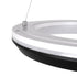 GloboStar® MELINA 61043 Κρεμαστή Πλαφονιέρα Οροφής Κύκλος LED CCT 55W 6376lm 120° AC 220-240V - Εναλλαγή Φωτισμού μέσω Τηλεχειριστηρίου All In One Ψυχρό Λευκό 6000k+Φυσικό Λευκό 4500k+Θερμό Λευκό 2700k Dimmable Φ48cm - Μαύρο - 3 Years Warranty - ledmania.gr