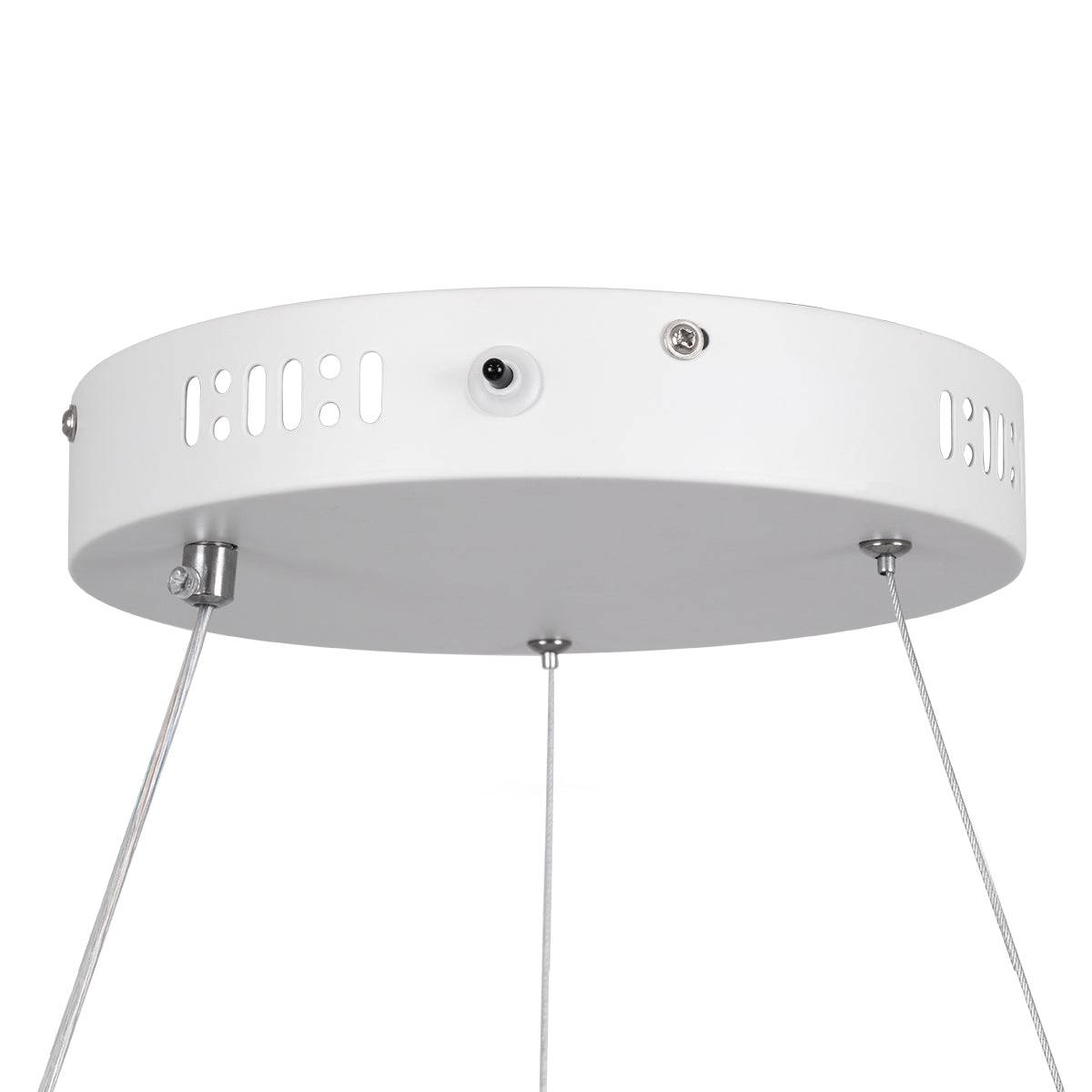 GloboStar® MELINA 61044 Κρεμαστή Πλαφονιέρα Οροφής Κύκλος LED CCT 55W 6376lm 120° AC 220-240V - Εναλλαγή Φωτισμού μέσω Τηλεχειριστηρίου All In One Ψυχρό Λευκό 6000k+Φυσικό Λευκό 4500k+Θερμό Λευκό 2700k Dimmable Φ48cm - Λευκό - 3 Years Warranty - ledmania.gr