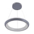 GloboStar® MELINA 61045 Κρεμαστή Πλαφονιέρα Οροφής Κύκλος LED CCT 55W 6376lm 120° AC 220-240V - Εναλλαγή Φωτισμού μέσω Τηλεχειριστηρίου All In One Ψυχρό Λευκό 6000k+Φυσικό Λευκό 4500k+Θερμό Λευκό 2700k Dimmable Φ48cm - Ανθρακί - 3 Years Warranty - ledmania.gr