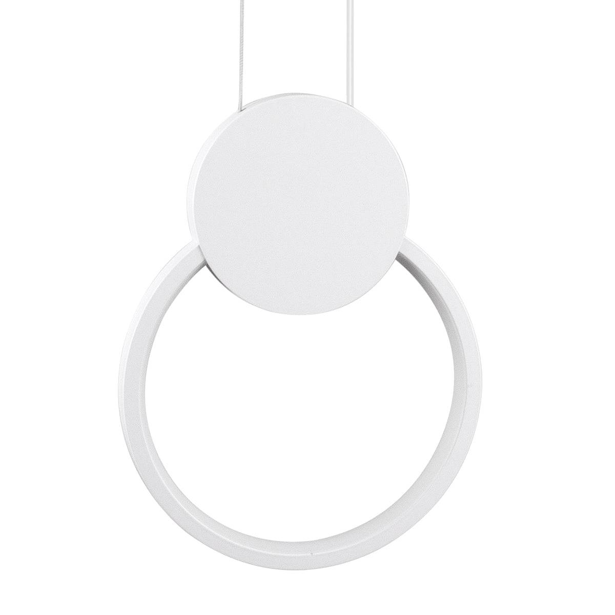 GloboStar® CYCLOS 61074 Κρεμαστό Φωτιστικό Οροφής Design LED CCT 9W 1080lm 300° AC 220-240V - Εναλλαγή Φωτισμού μέσω Διακόπτη On/Off All In One Ψυχρό 6000k+Φυσικό 4500k+Θερμό 2700k Μ21 x Π2.3 x Υ26.5cm - Λευκό - ledmania.gr