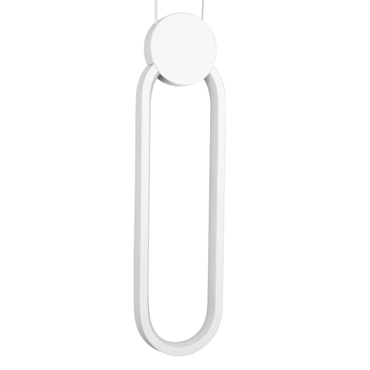 GloboStar® ILDI 61089 Κρεμαστό Φωτιστικό Οροφής Design LED CCT 12W 1440lm 300° AC 220-240V - Εναλλαγή Φωτισμού μέσω Διακόπτη On/Off All In One Ψυχρό 6000k+Φυσικό 4500k+Θερμό 2700k Μ10 x Π2.3 x Υ38cm - Λευκό - ledmania.gr