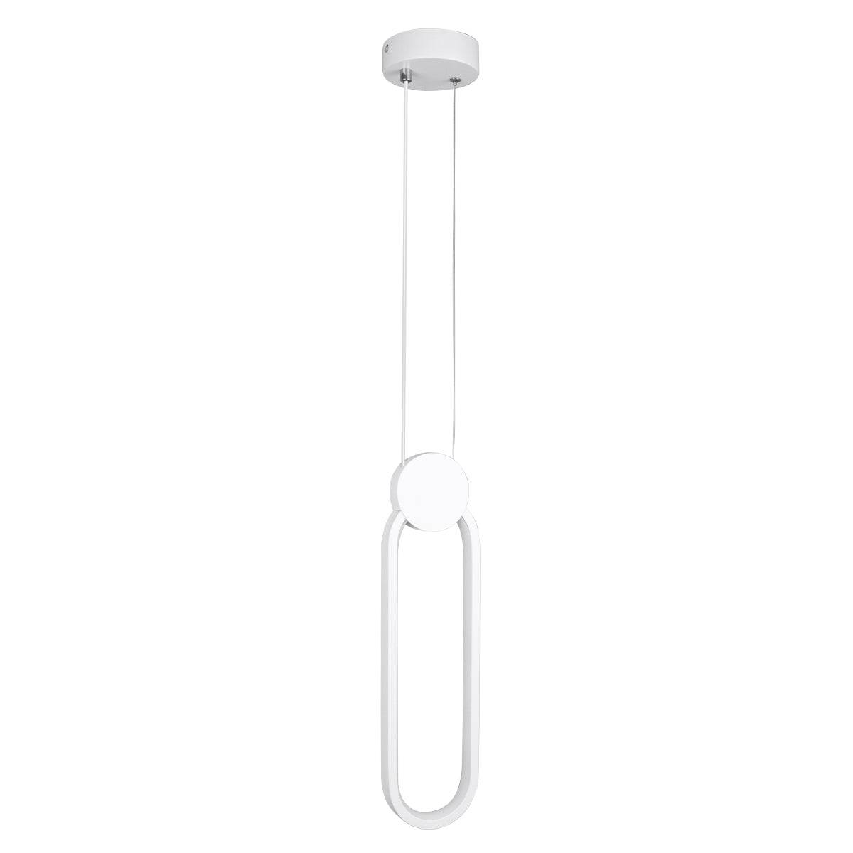 GloboStar® ILDI 61089 Κρεμαστό Φωτιστικό Οροφής Design LED CCT 12W 1440lm 300° AC 220-240V - Εναλλαγή Φωτισμού μέσω Διακόπτη On/Off All In One Ψυχρό 6000k+Φυσικό 4500k+Θερμό 2700k Μ10 x Π2.3 x Υ38cm - Λευκό - ledmania.gr