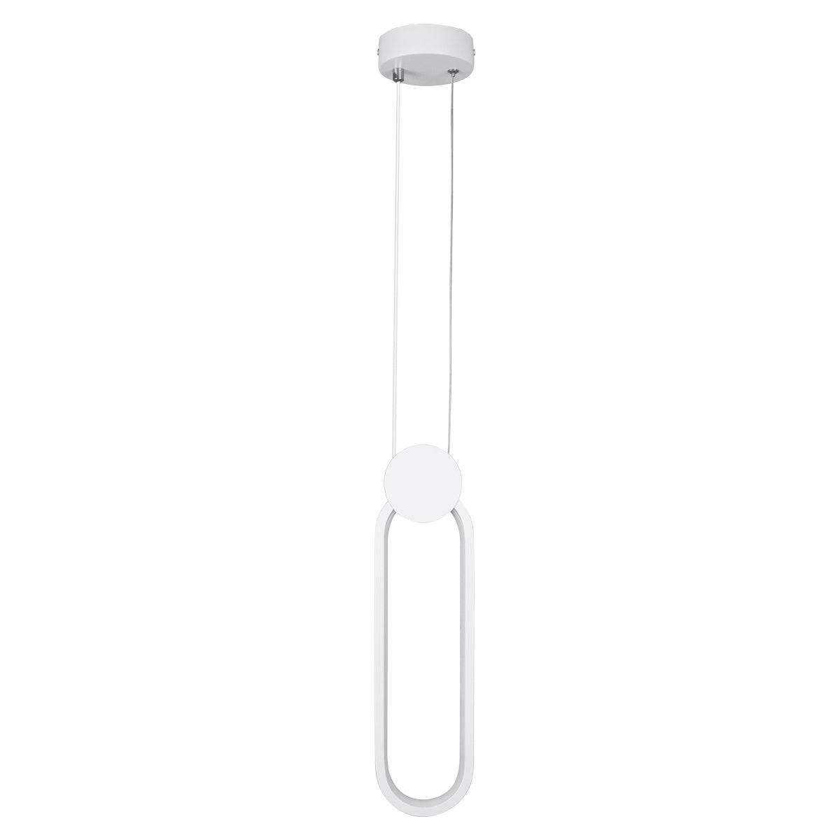 GloboStar® ILDI 61089 Κρεμαστό Φωτιστικό Οροφής Design LED CCT 12W 1440lm 300° AC 220-240V - Εναλλαγή Φωτισμού μέσω Διακόπτη On/Off All In One Ψυχρό 6000k+Φυσικό 4500k+Θερμό 2700k Μ10 x Π2.3 x Υ38cm - Λευκό - ledmania.gr