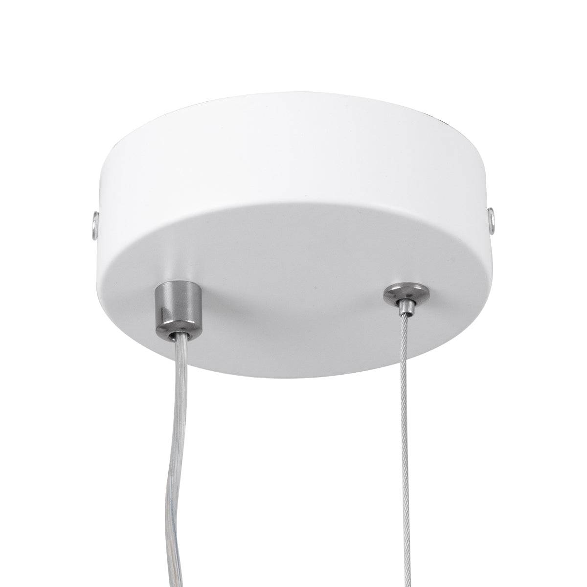 GloboStar® ILDI 61089 Κρεμαστό Φωτιστικό Οροφής Design LED CCT 12W 1440lm 300° AC 220-240V - Εναλλαγή Φωτισμού μέσω Διακόπτη On/Off All In One Ψυχρό 6000k+Φυσικό 4500k+Θερμό 2700k Μ10 x Π2.3 x Υ38cm - Λευκό - ledmania.gr