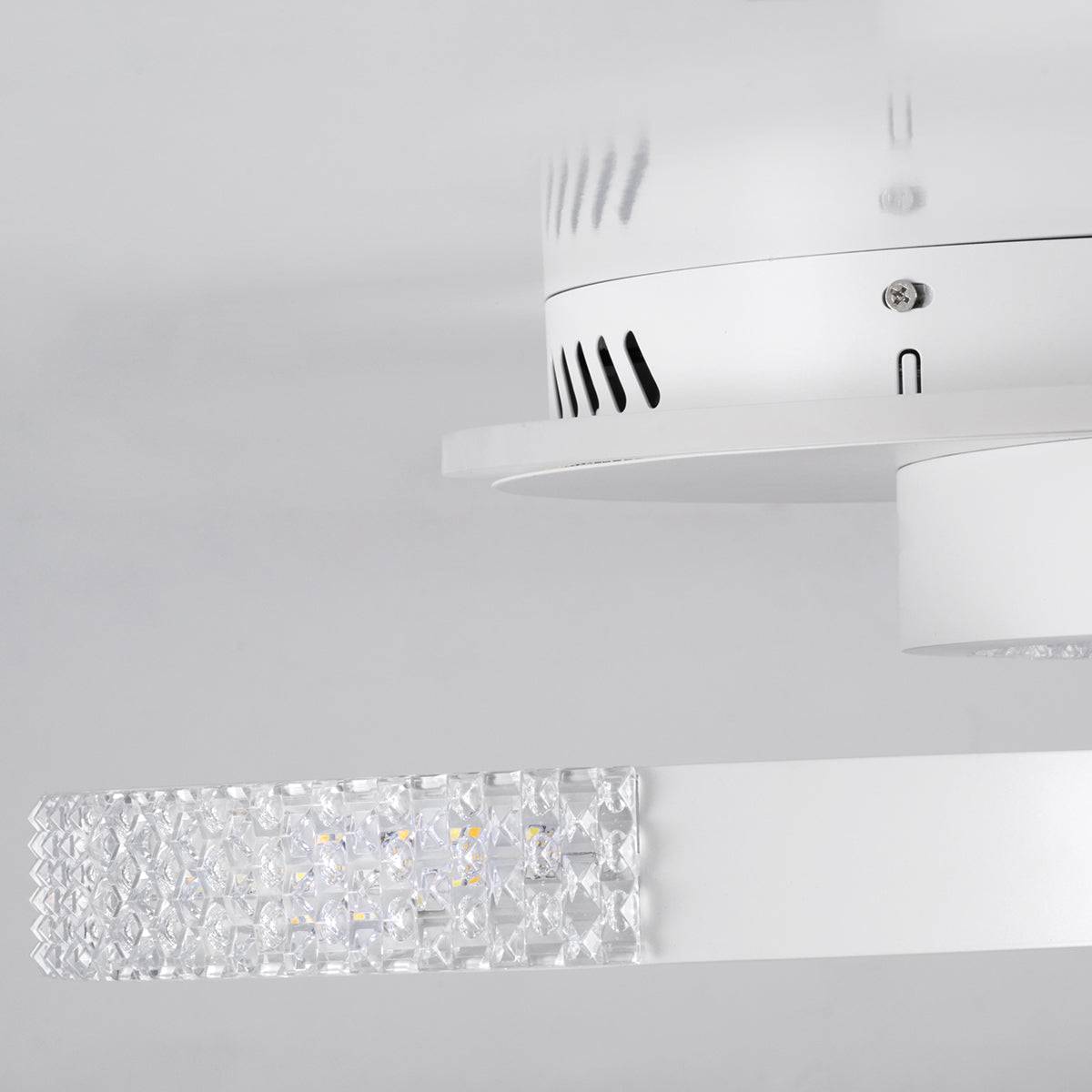 GloboStar® DIAMOND 61112 Φωτιστικό Οροφής Δαχτυλίδι-Κύκλος LED CCT 67W 8078lm 360° AC 220-240V - Εναλλαγή Φωτισμού μέσω Τηλεχειριστηρίου All In One Ψυχρό 6000k+Φυσικό 4500k+Θερμό 2700k Dimmable Φ30+40cm+BackLight Base - Λευκό - 3 Years Warranty - ledmania.gr